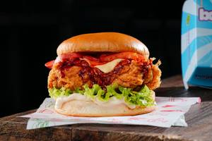 Korean Honey Gochujang Fried Chicken Burger (Its extra Spicy)