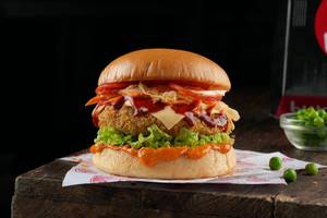 Korean Honey Gochujang Veggie Burger (Its extra Spicy)