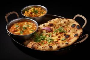 Chole With 3 Paneer Paratha