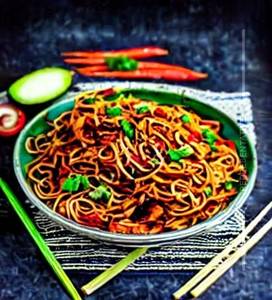 Chicken Burnt Chili Garlic Noodles