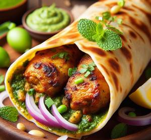 Double Chicken Seekh Double Egg Roll