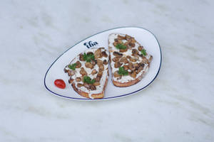 Sourdough Mushroom And Cheese Open Toast