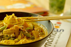 Chiang Mai Train Station Noodles Veg