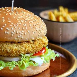 Paneer Tikki Schezwan Cheese Burger
