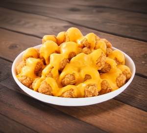 Popcorn Chicken Cheesy Fries