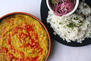 Dal Fry With Rice