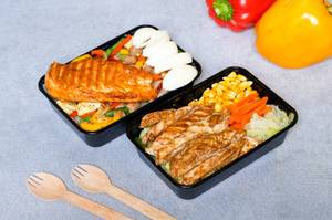 Protein Salad + Barbecue Chicken Strips
