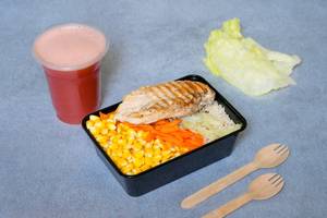 Grilled Chicken Meal Box + Watermelon Juice