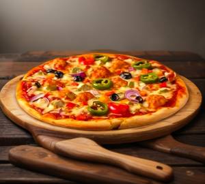 Green chilli corn pizza                           