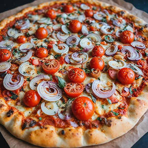 Fresh Tomato Onion Pizza