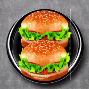 Veg Burger with Cheese Slice