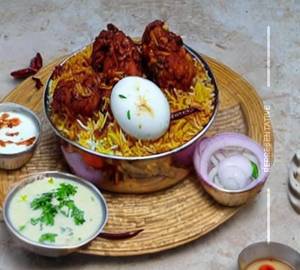 Donne chicken keema biryani