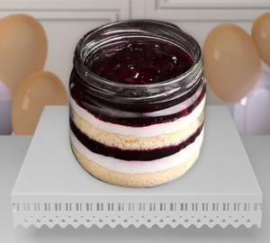 Blueberry jar cake