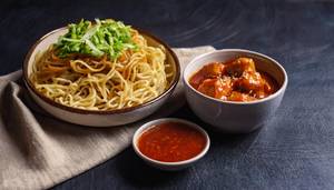 Chowmein with Manchurian