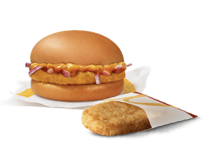 Chicken Surprise Burger + Hashbrown