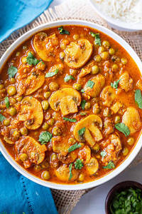 Mushroom Matar Masala