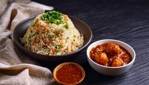 Fried Rice with Manchurian