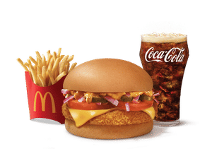Mexican McAloo Tikki Burger with Cheese Combo ( M)
