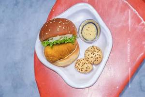Cheese Paneer Lava Burger (Jain)