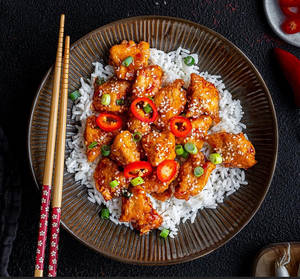 Chilly Chicken With Rice