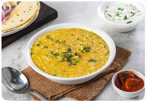 Dal Khichdi With Papad