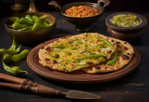 Olive Chilli Paratha