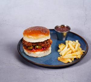 Korean Buttermilk Fried Chicken Brioche Burger