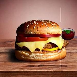 Yummy cheese grilled burger