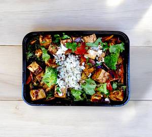 Bbq Paneer With Rice & Veggies    