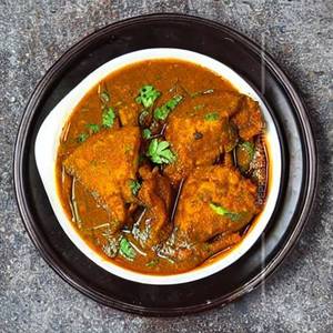 Brown itchna   fish curry fry