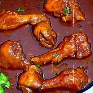 Chicken leg piece gravy