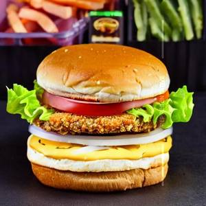 Chicken double patty burger