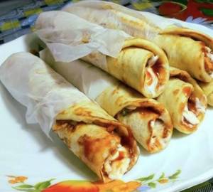 Egg chicken shawarma