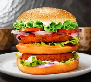 Veg double patty burger
