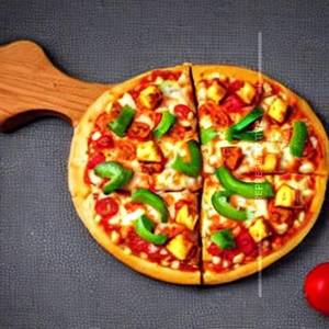 Capsicum and paneer pizza pocket                          