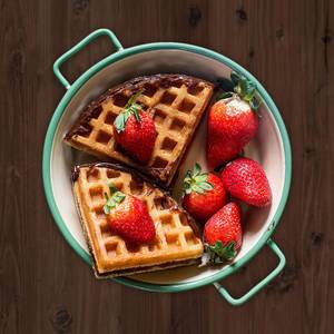 Choco strawberry waffle