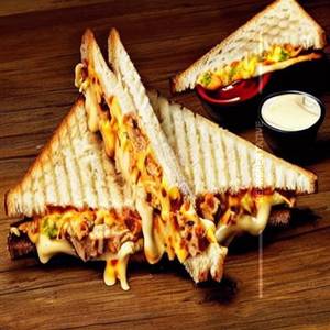 Chicken grill double cheese sandwich (large), Oreo milkshake