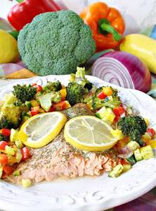 Continental Trout With Veggies