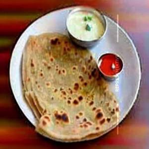 Aloo paratha with curd (sgl.pe.)