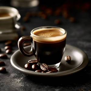 Hot black coffee