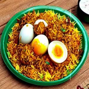 Fried egg biriyani