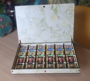 Wooden Belgian Chocolate Box [24 Pieces]                                             