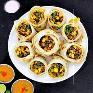 Hariyali Sweet Corn Kathi Roll