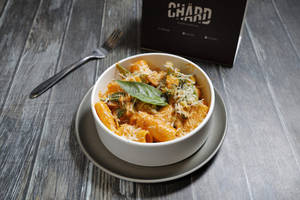 Spring Vegetable Tomato Fondue Linguini