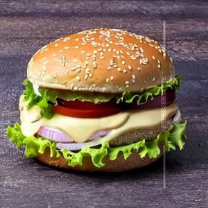 White Cheese Delight Burger