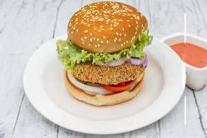 Veg cheese tandoori burger 