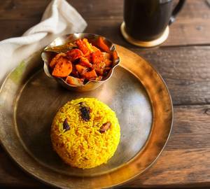 Basanti Pulao+ Aloo Dum