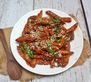 Honey chilli potato