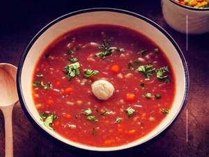 Veg schezwan soup