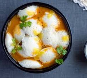 Button Idli with Sambar Dip